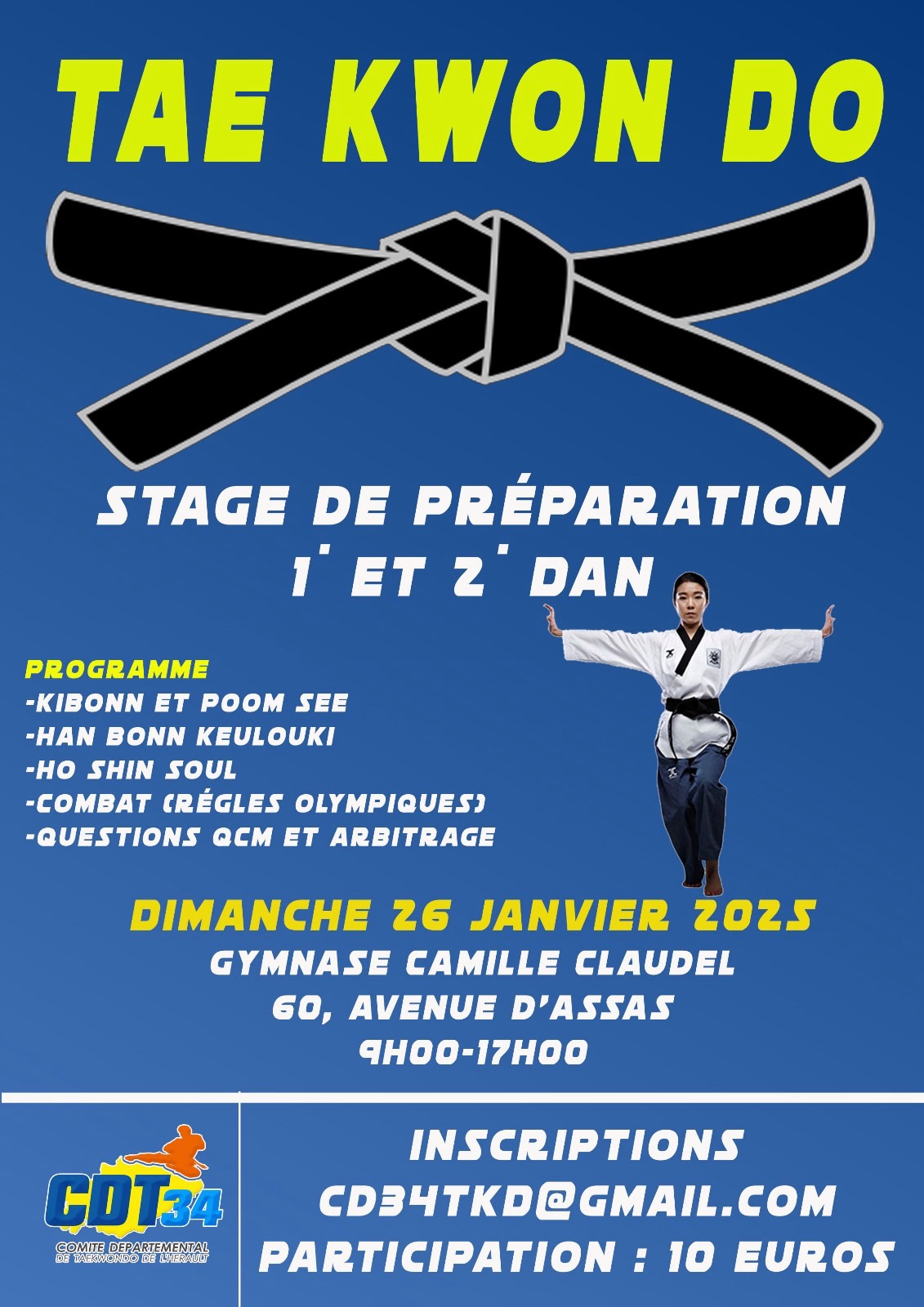 Stage préparation 1er et 2ème Dan